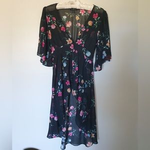 Flowy Black Floral